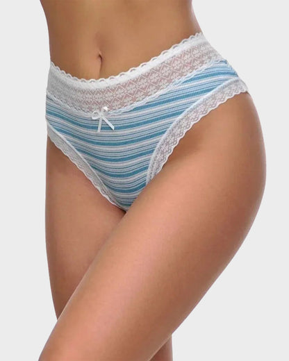 Lot de 5 culottes confort & style – Coton doux, dentelle raffinée