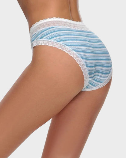 Lot de 5 culottes confort & style – Coton doux, dentelle raffinée