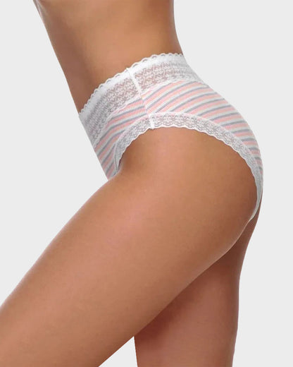 Lot de 5 culottes confort & style – Coton doux, dentelle raffinée