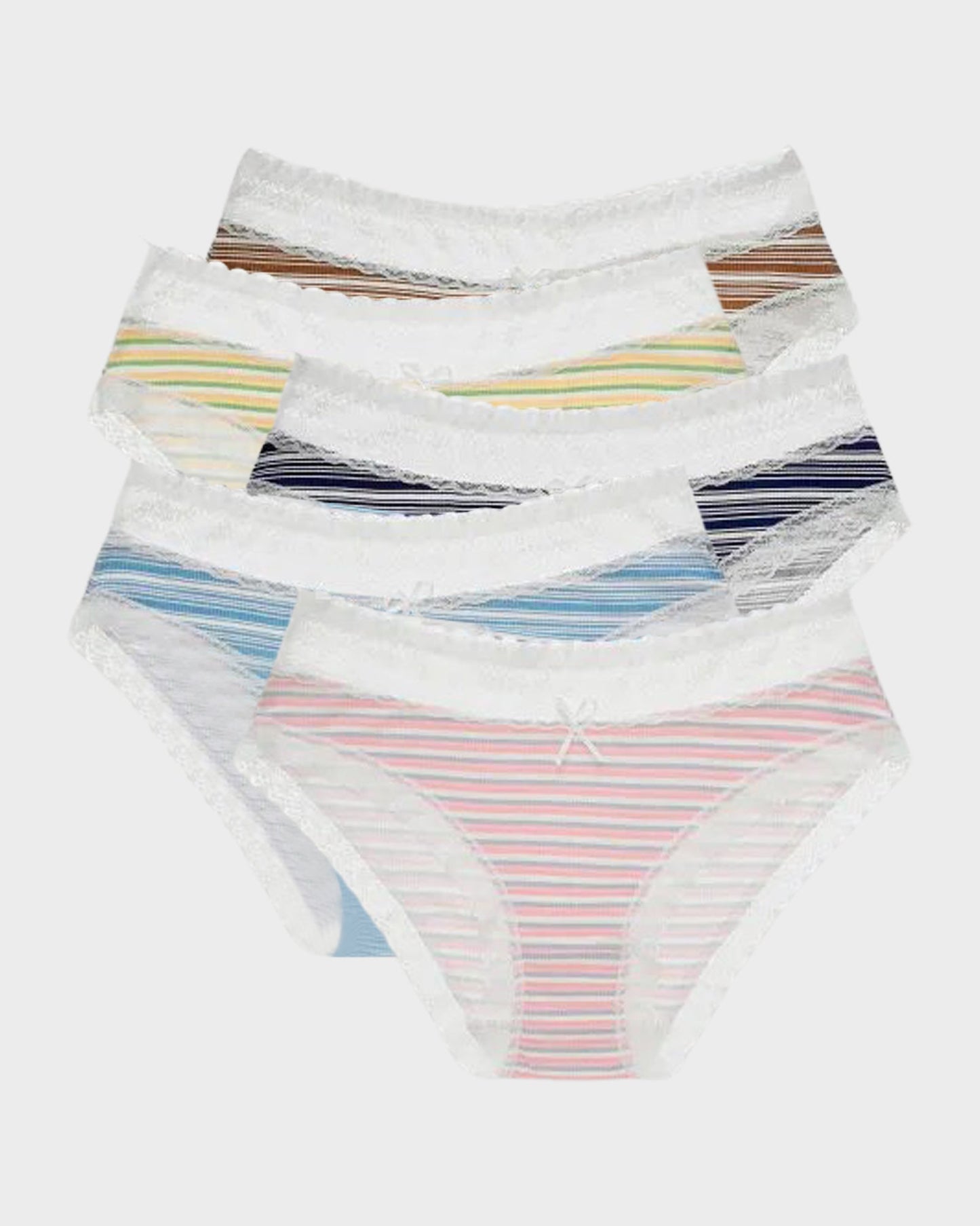 Lot de 5 culottes confort & style – Coton doux, dentelle raffinée